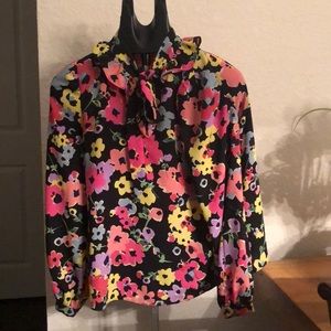 Kate Spade floral bouquet blouse